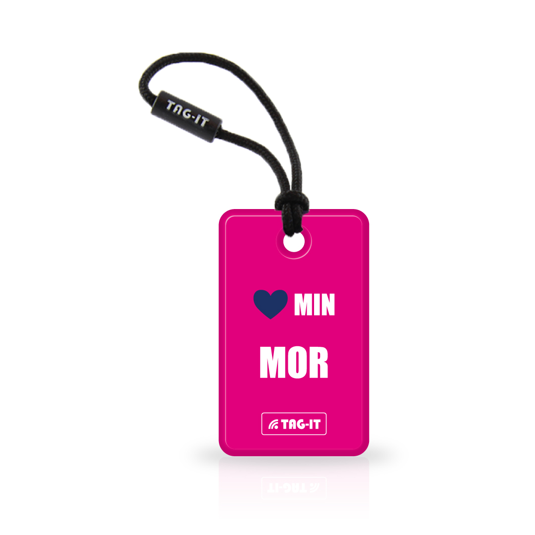 Pink TAG-IT Nøglering - "Elsker Min Mor"