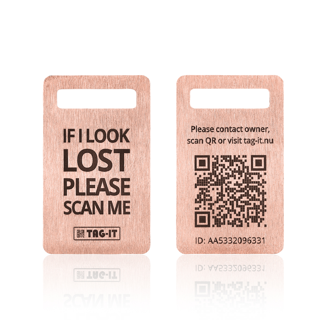 Kobber QR nøglering